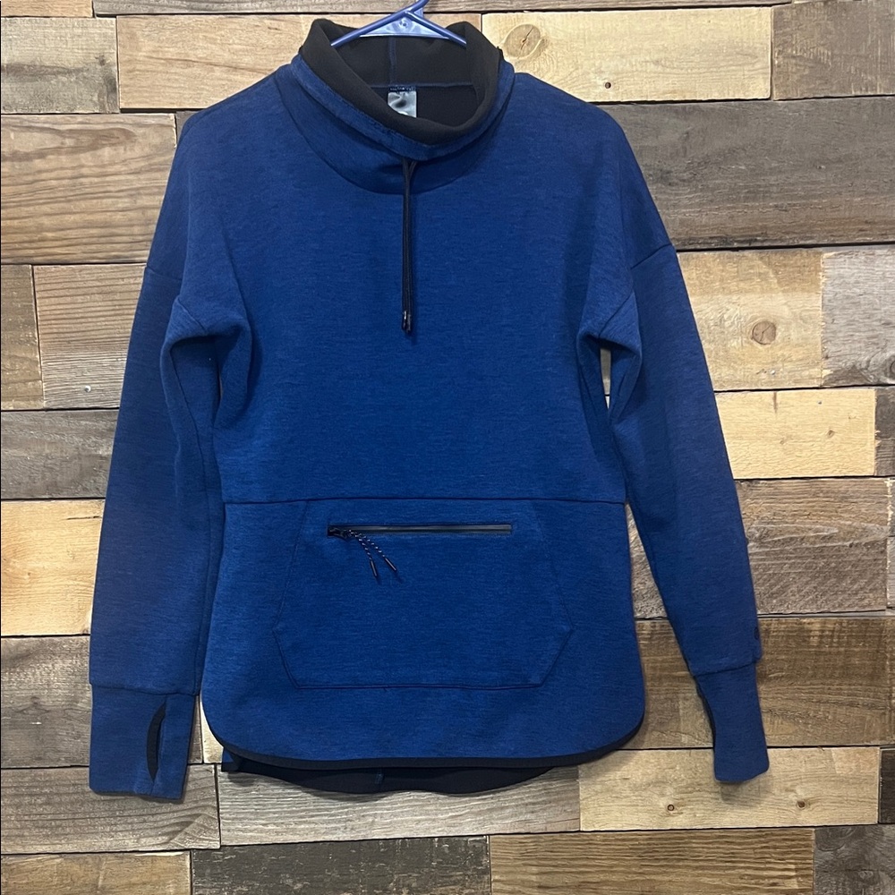 Champion Women's Blue Sweatshirt with Black Accents